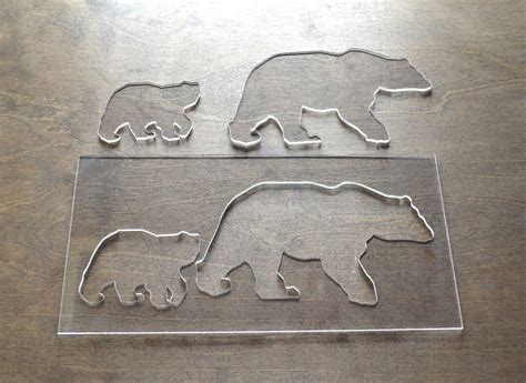 Bear and Cub Router Template, Router Inlay Template, Clear Acrylic, Router Jig, Woodworking ...