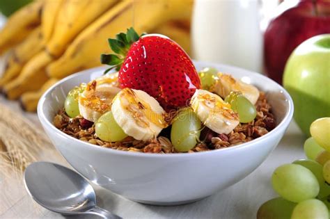 Cereal bowl stock photo. Image of breakfast, spoon, honey - 37805200