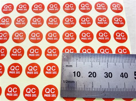 1500 pcs/lot 10mm diameter quality check label, QC PASS adhesive sticker, 101 110, orange color ...