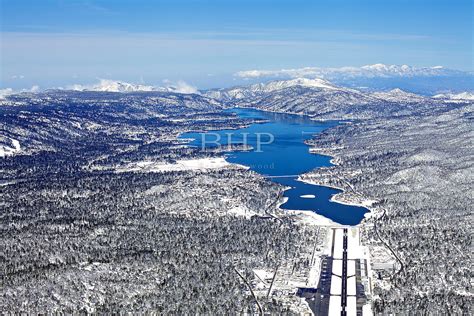 Brent Haywood Photography | Big Bear Lake Winter Aerial Photo