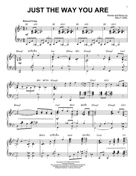 Just The Way You Are | Sheet Music Direct