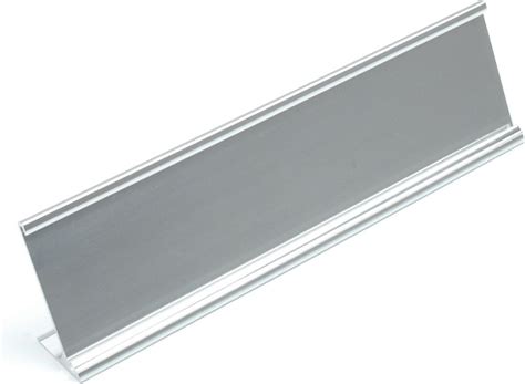 Desk Name Plate Holders Matte Silver (2x8) by Lasercrafting: Amazon.ca: Office Products