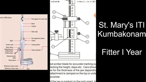 Vernier height gauge parts in Tamil - YouTube