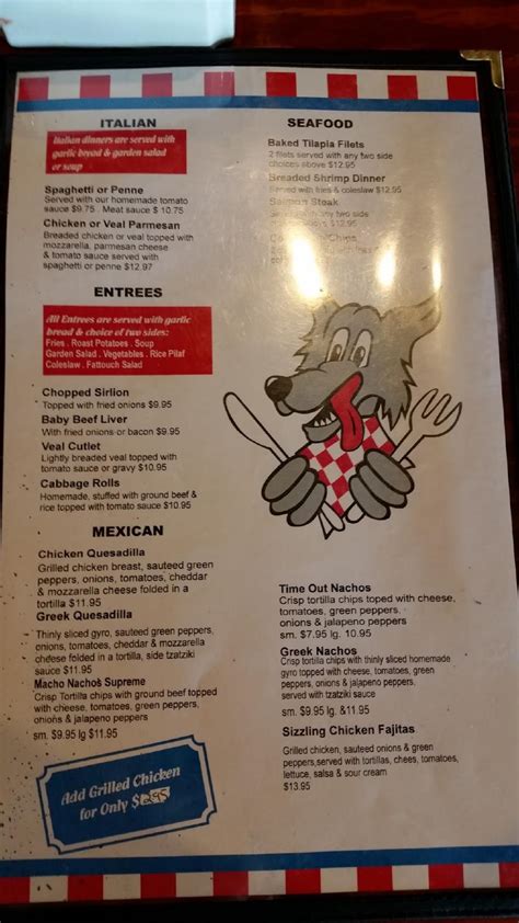 Menu at The Hungry Wolf Restaurant, Windsor