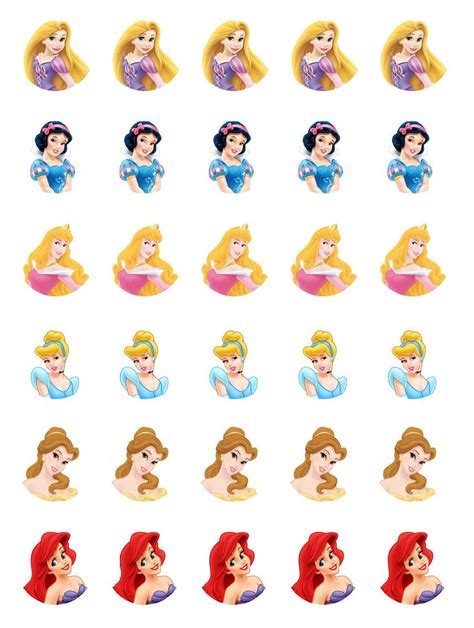 Printable Disney Princess Cupcake Toppers - Printable Word Searches