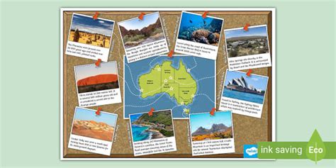 Australia Map with Tourist Attractions | Year 4 HASS