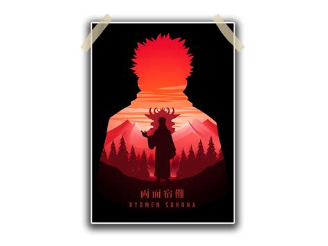 Sukuna Jujutsu Kaisen Single Poster | 13×19 inches | 300 GSM | Laminated – Drapster