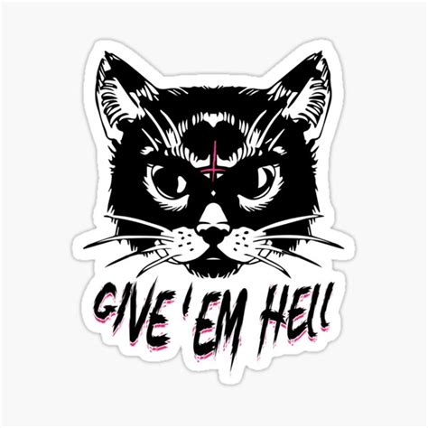 "Demon Cat Tattoo" Sticker by jaawa | Redbubble