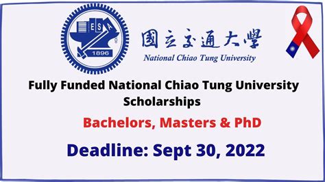 Fully Funded National Chiao Tung University Scholarships in Taiwan 2023