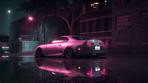 Neon Nights and Sleek Rides - Toyota Supra MK4 chill - backiee