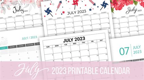 July 2023 & 2024 Calendar | Free Printable with Holidays