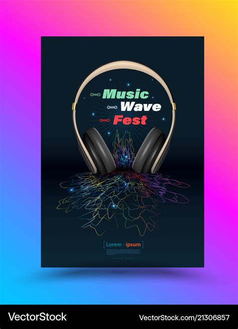 Music poster design template Royalty Free Vector Image