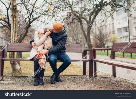 Loving Husband Supporting Wife Hugging Outdoors Stock Photo 2076122827 ...