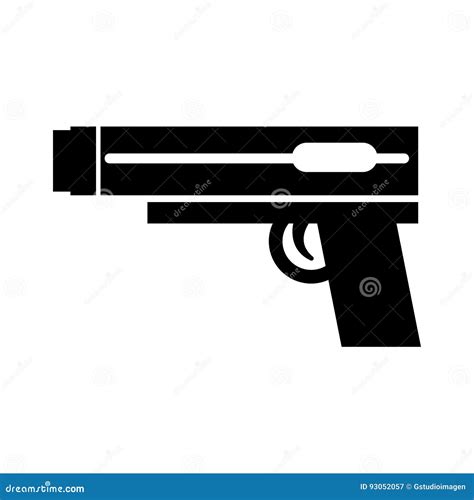 Video game gun icon stock vector. Illustration of play - 93052057