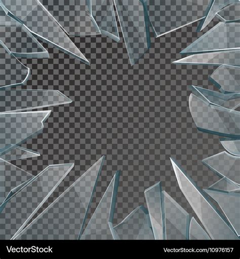 Broken glass window frame Royalty Free Vector Image