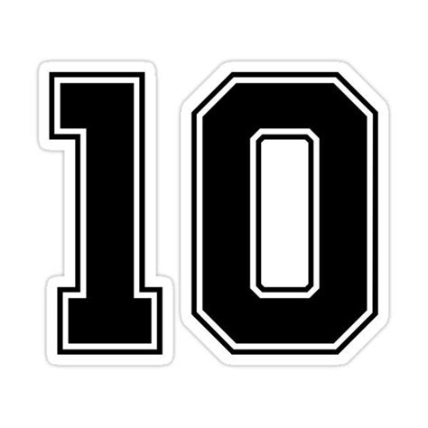 10 american football classic vintage sport jersey number in black number on white background ...