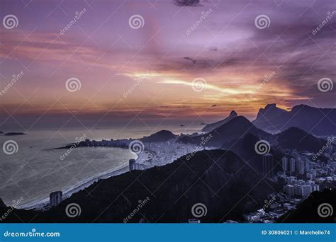 Aerial View of Rio De Janeiro Stock Image - Image of blue, landmark: 30806021