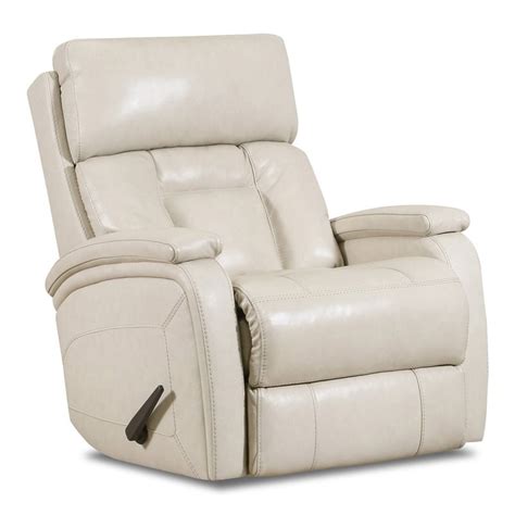 Lane Furniture Supervalue Top-Grain Leather Rocker Recliner in Cream | Homesquare