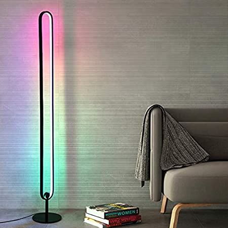 RGB Floor Lamp, RGB Lamp, TBOYUAN Modern Floor Lamps for Living Room, Minimalism RGB Color ...
