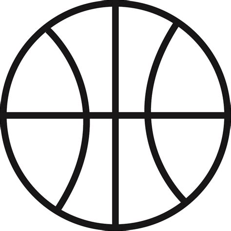 Half Basketball Outline - ClipArt Best