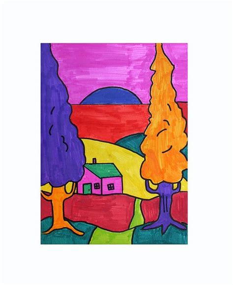 FAUVISM LANDSCAPE | Art lessons, Elementary art projects, Fauvism