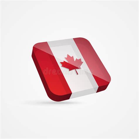 Canadian 3D Flag stock illustration. Illustration of icon - 115613844