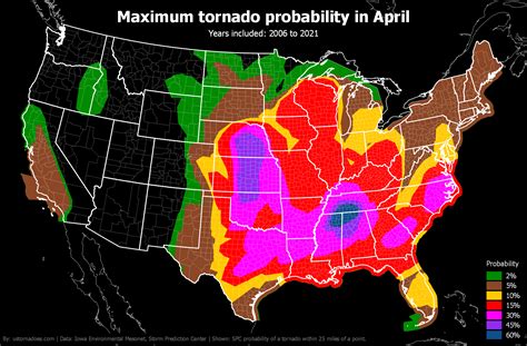 04_April_Tornado_Probability_Maximum - ustornadoes.com