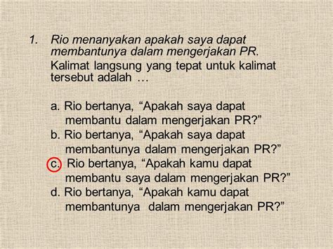 Detail Contoh Penulisan Kalimat Langsung Koleksi Nomer 4