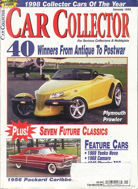 Car Collector and Car Classics Magazine Back Issues Year 1999 Archive