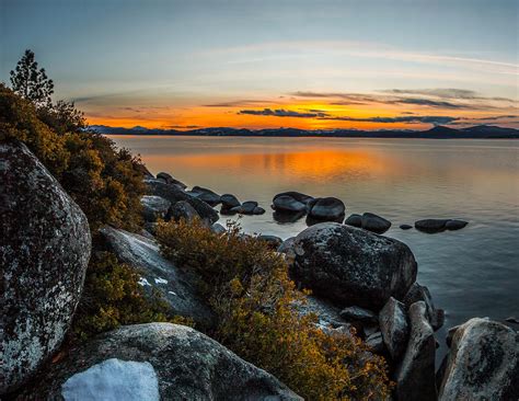 Tahoe Winter Sunset Photograph by David Lyle - Fine Art America