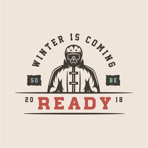 Vintage snowboarding, ski or winter sports logos, badges, emblems and ...