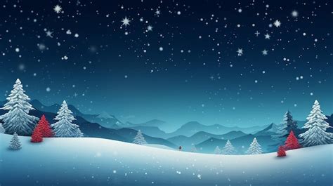 Christmas landscape background on winter | Premium AI-generated image