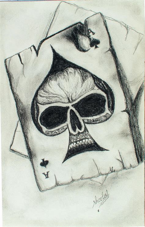 Ace of spades Drawing by Sheetal Jain - Fine Art America