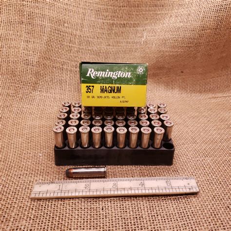 Remington 357 Magnum Ammo Pack | 50 Rounds | 110-Grain Semi-Jacketed ...