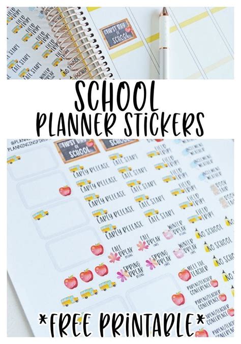 Free Printable School Planner Stickers | Free printable planner ...