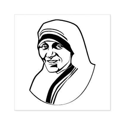 Saint Mother Teresa of Calcutta Rubber Stamp - traditional gift idea diy unique | Stamp, Rubber ...