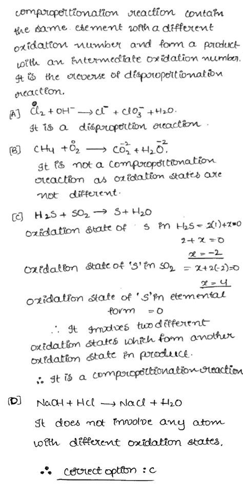 Which of the following reaction is an example of comproportionation ...