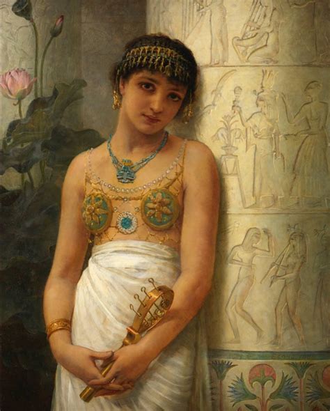 An Egyptian girl with a Sistrum - Edwen longsden (c.1886) : r/Egypt