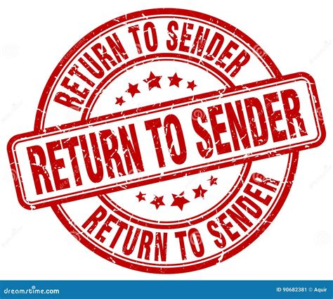 Return To Sender Stamp Cartoon Vector | CartoonDealer.com #153879051