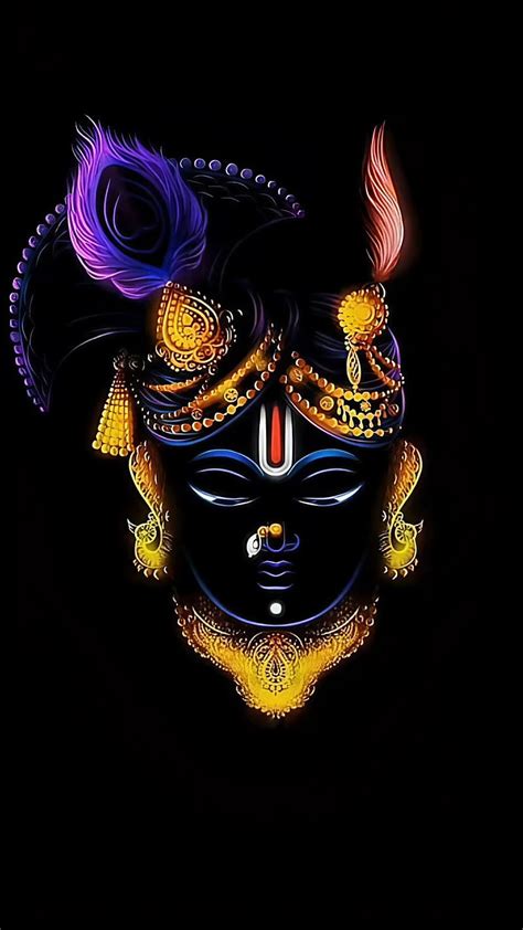 1080P free download | Dwarkadhish, Art Work, black background, lord ...