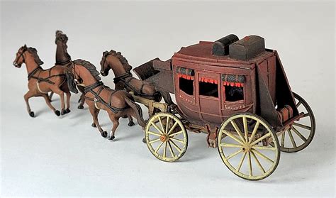 Stagecoach with Horses and Figures Set -- Western Plastic Model Kit ...