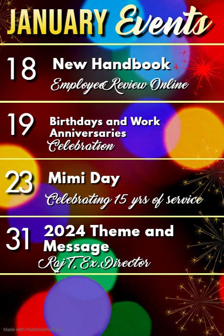 January Events Calendar | PosterMyWall