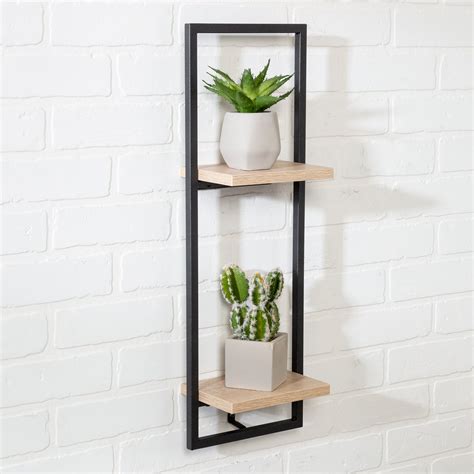 2-Tier Floating Wall Shelf