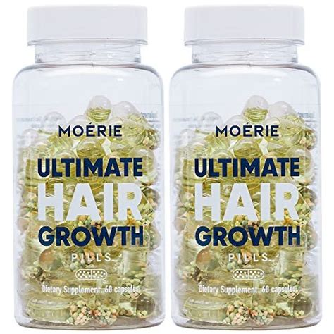 Moerie Hair Growth Supplement For Women & Men - Hair Skin And Nails Vitamins With Biotin, Q10 ...