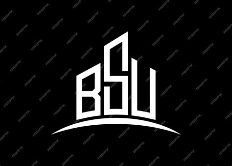 Premium Vector | Letter bsu building vector monogram logo design template building shape bsu logo