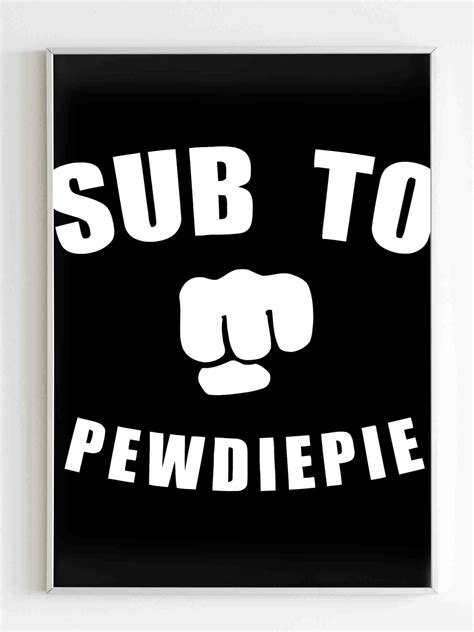 Sub To Pewdiepie Poster High quality resin-coated photo base paper ...