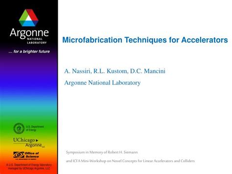 PPT - Microfabrication Techniques for Accelerators PowerPoint ...