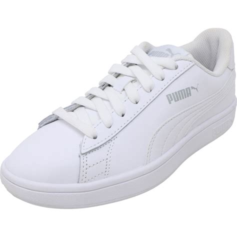 Puma Smash V2 L Fashion Sneaker - 4M - Puma White / Puma White - Walmart.com