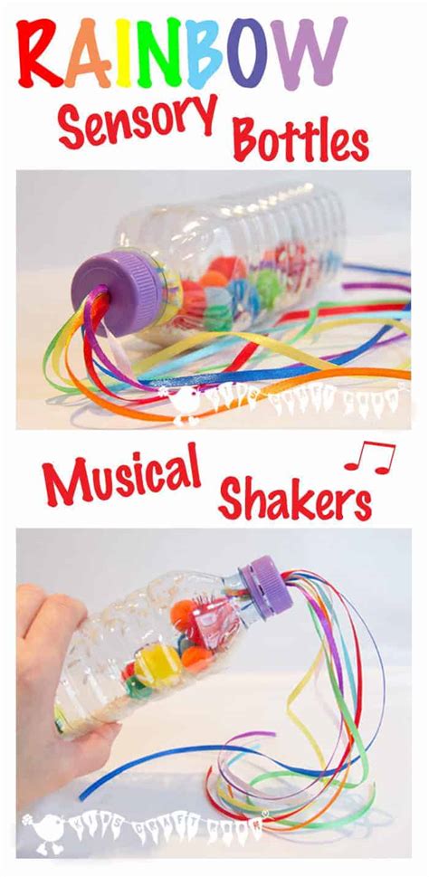 Sensory Play - Rainbow Bottles/Music Shakers - Kids Craft Room