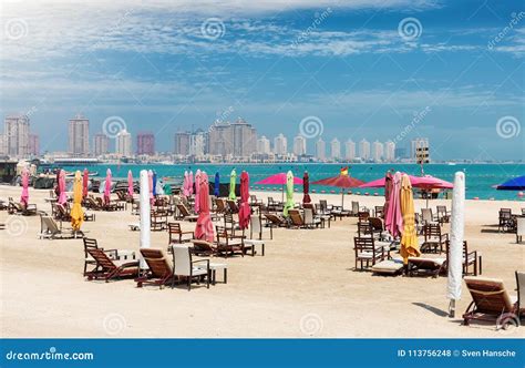 The Public Beach at Katara Cultural Center in Doha Stock Photo - Image ...